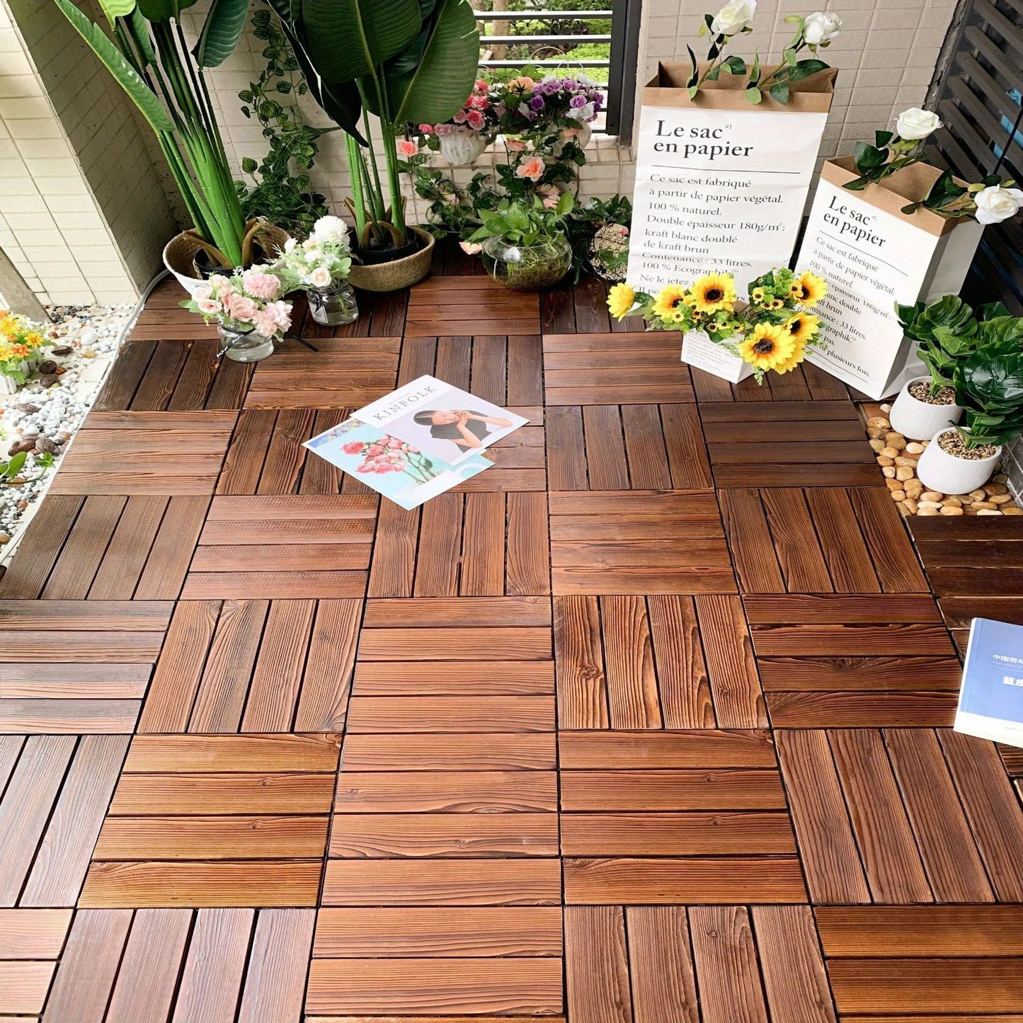 Solid Wood Flooring for Outdoor and Indoor