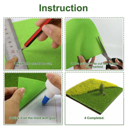 Thick Artificial Grass Mat for DIY Project